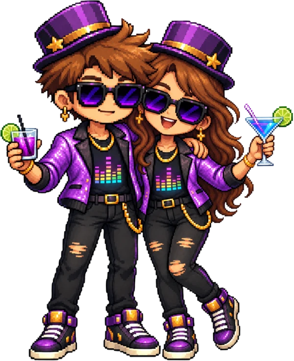 Clubbit mascots celebrating together